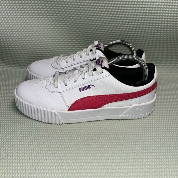 Puma Carina Soft Foam+ Platform Shoes Sneakers Women’s Size 10 White Pink - Picture 3 of 9